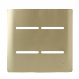 Placa p/ 4 Interruptores 4x4 - Novara Dourado
